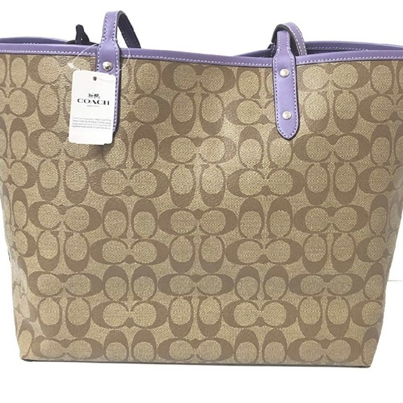 Coach Reversible PVC City Signature Tote - Picture 3 of 6